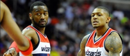 John Wall and Bradley Beal will try to close out their series on Friday. [Image via Blasting News image library/fansided.com]