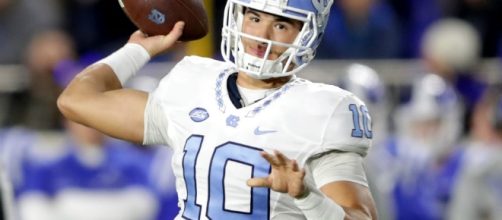 Quarterback Mitchell Trubisky was selected at No. 2 by the Chicago Bears after a trade. [Image via Blasting News image library/inquisitr.com]