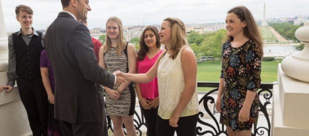Paul Ryan greets female cancer survivors (Rep. Paul Ryan) Paul Ryan greets female cancer survivors (Rep. Paul Ryan)