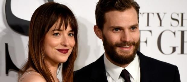 Dakota Johnson e Jamie Dornan. Dakota Johnson e Jamie Dornan.
