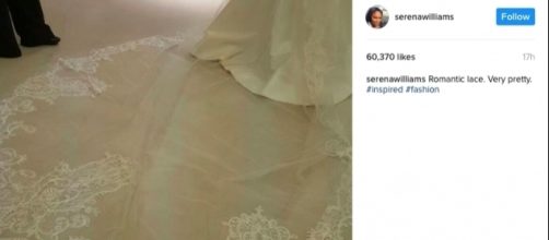 Serena Williams wedding gown / Photo via Serena Williams, Instagram