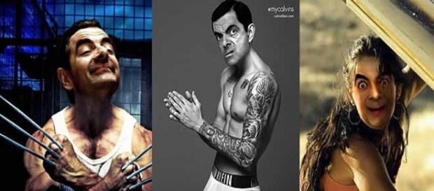 Mr. Bean aparece em fotos de famosos Mr. Bean aparece em fotos de famosos