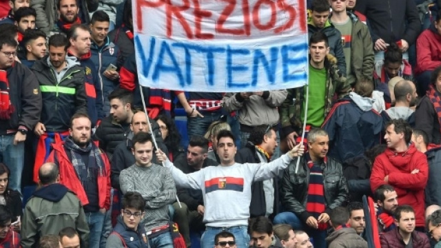 Genoa-Atalanta, la contestazione nei confronti di Preziosi