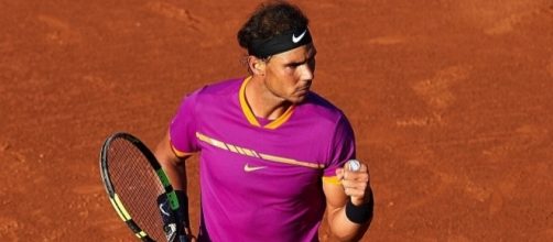 Rafa Nadal during Sunday's final in Barcelona against Dominic Thiem. Photo by BcnOpen BancSabadell (@bcnopenbs) Twitter