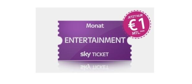 Sky bleibt weiterhin unten mit dem Preis - Entertainment für 1 Euro / Foto: Sky Werbung Sky bleibt weiterhin unten mit dem Preis - Entertainment für 1 Euro / Foto: Sky Werbung