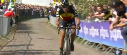 Philippe Gilbert all'attacco al Giro delle Fiandre