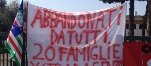 Protesta dipendenti ex Gruppo Novelli di Cisterna di Latina.