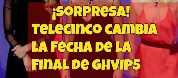 Cambio en la fecha final de GHVIP5 Cambio en la fecha final de GHVIP5