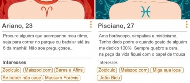 Como seria o perfil de cada signo no Tinder? Reprodução/Twitter/Zodiculo. Como seria o perfil de cada signo no Tinder? Reprodução/Twitter/Zodiculo.