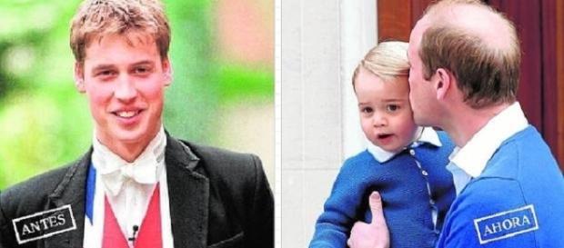 El Príncipe Guillermo de Inglaterra con su hijo, aunque la foto recuerda, de paso, que padece alopecia. El Príncipe Guillermo de Inglaterra con su hijo, aunque la foto recuerda, de paso, que padece alopecia.
