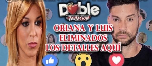 Oriana eliminada del reality Doble Tentación Oriana eliminada del reality Doble Tentación