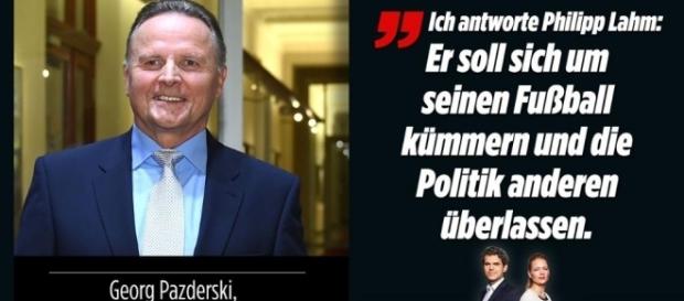 Pazderski von der AfD ahnt womöglich die Konsequenzen: Sollten beliebte Fußballer bewusst Partei für eine bestimmte Seite ergreifen? Pazderski von der AfD ahnt womöglich die Konsequenzen: Sollten beliebte Fußballer bewusst Partei für eine bestimmte Seite ergreifen?
