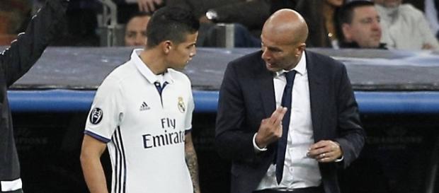 Real Madrid : Zidane se prononce sur le cas James Rodriguez ! Real Madrid : Zidane se prononce sur le cas James Rodriguez !