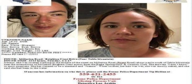 Apesar de buscar no banco de dados do país, polícia não encontra informações sobre a mulher ( FRESNO COUNTY SHERIFF'S OFFICE) Apesar de buscar no banco de dados do país, polícia não encontra informações sobre a mulher ( FRESNO COUNTY SHERIFF'S OFFICE)
