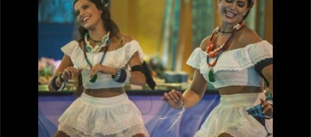 Emilly e Vivian dançaram muito na festa com tema ‘Bahia’, no "BBB17" Emilly e Vivian dançaram muito na festa com tema ‘Bahia’, no "BBB17"