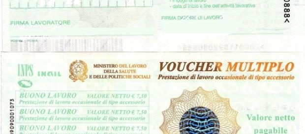 Un esempio dei voucher, rilasciati dal Ministero del Lavoro, Salute e Politiche Sociali. Un esempio dei voucher, rilasciati dal Ministero del Lavoro, Salute e Politiche Sociali.