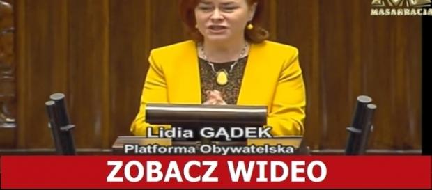 Lidią Gądek z PO zadziwiła sejmowe gremium. Lidią Gądek z PO zadziwiła sejmowe gremium.