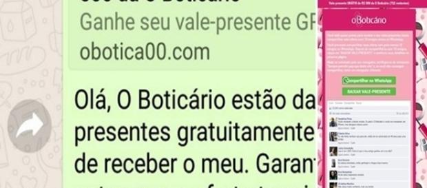 Nas imagens a mensagem recebida pelos clientes e a interface criada pelos crackers. Nas imagens a mensagem recebida pelos clientes e a interface criada pelos crackers.