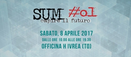 La locandina ufficiale di Sum #01, la convention del M5S organizzata ad Ivrea