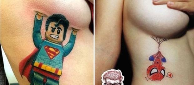 Duas tatuagens nos seiox que chamaram a atenção Duas tatuagens nos seiox que chamaram a atenção