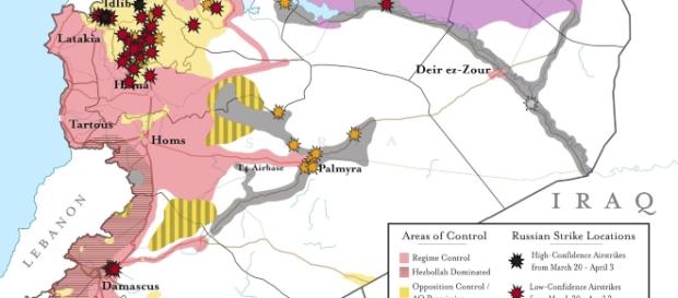 Mapa dos ataques russos Ao Norte de Hama e Sul de Idlib Mapa dos ataques russos Ao Norte de Hama e Sul de Idlib