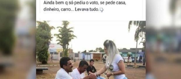 Essa loira ganhou centenas de votos sem precisar fazer muito esforço Essa loira ganhou centenas de votos sem precisar fazer muito esforço