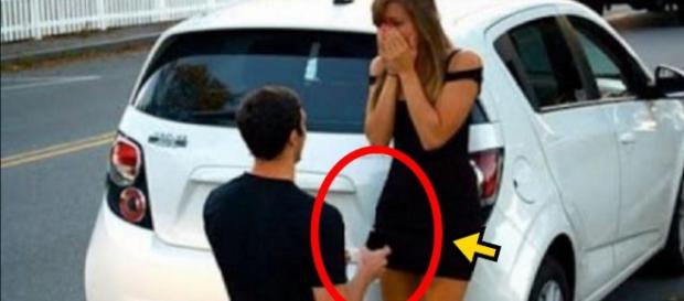 Rapaz pede moça em casamento e leva não Rapaz pede moça em casamento e leva não
