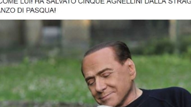 Berlusconi vegano e difensore degli animali: l'allattamento di un agnello