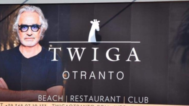 La pubblicit&agrave; del Twiga, a Otranto.