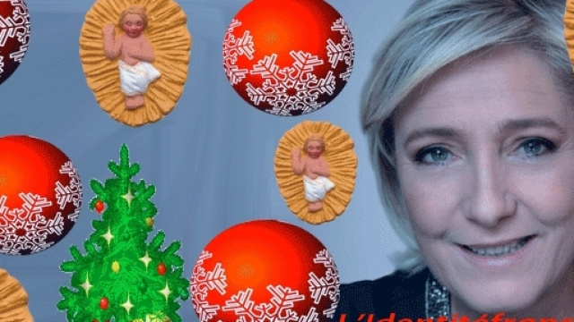 Marine Le Pen veut partout des crèches, des santons, des sapins et boules de Noël. Pour favoriser les importations ?