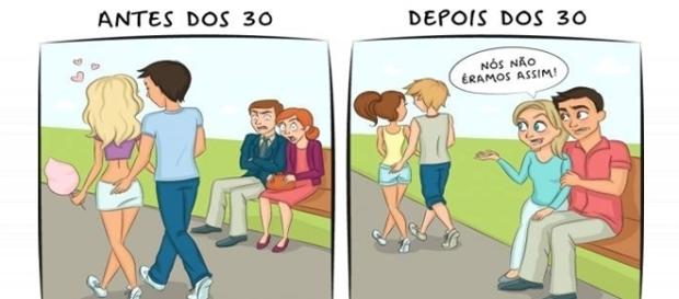 Com a chegada da idade, muitas coisas mudam Com a chegada da idade, muitas coisas mudam