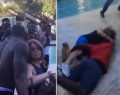 Vídeo de senhora sendo agredida e jogada na piscina causa revolta