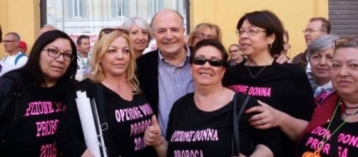 Pensioni, manifestazione a Roma, foto pubblicata sulla pagina Facebokìok Opzione donna proroga 2018