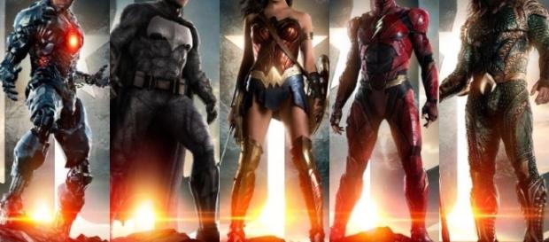 The Justice League, minus two members, assembled on the big screen for the first time (via Gizmodo) The Justice League, minus two members, assembled on the big screen for the first time (via Gizmodo)