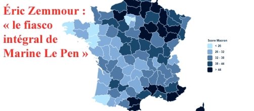 Pour Éric Zemmour (Le Figaro) le résultat de Marine Le Pen est un "fiasco intégral".