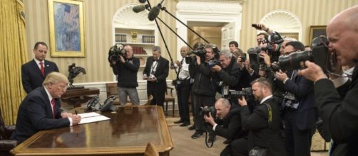 Trump has signed executive order for cybersecurity on Thursday. Photo courtesy of Blasting News.