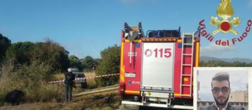 Andrea Sau (nella foto piccola in basso a destra) ha perso la vita all'altezza di Sarroch