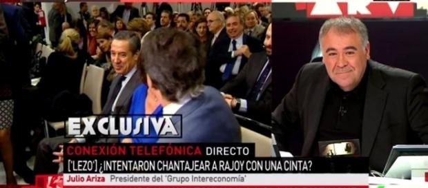 Ferreras en conexión telefónica con Julio Ariza. Ferreras en conexión telefónica con Julio Ariza.