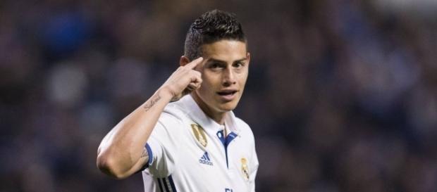 James Rodríguez, celebrando un gol con el Madrid esta temporada James Rodríguez, celebrando un gol con el Madrid esta temporada