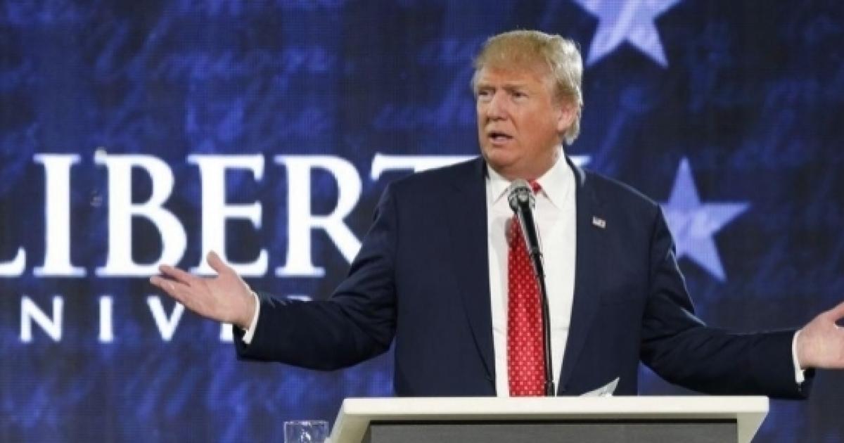 Trump at liberty university image