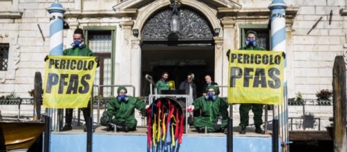 Manifestazione per acqua contaminata dagli Pfas a Venezia