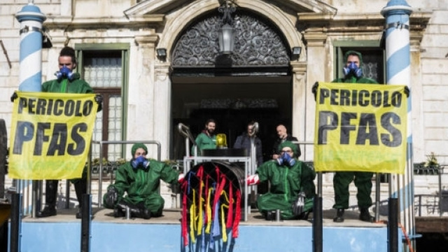 Manifestazione per acqua contaminata dagli Pfas a Venezia