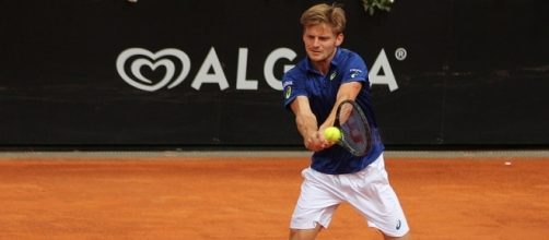 David Goffin plays backhand during last year's Rome Masters. Photo by Marianne Bevis -- CC BY-ND 2.0