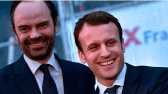 Le nouveau Premier ministre aux côtés d'Emmanuel Macron