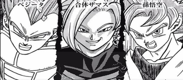 Vegeta, Zamasu y Gokú dios azul Vegeta, Zamasu y Gokú dios azul