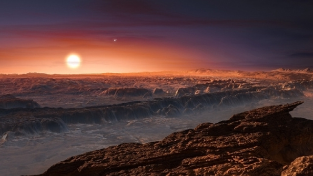 Il pianeta Proxima B in una rappresentazione