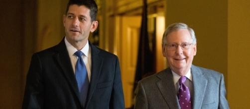 Congress: House Speaker Paul Ryan (left), Sen. Majority Leader Mitch McConnell (right) / Photo by politico.com via Blasting News library
