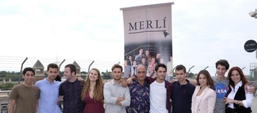 Reparto de la primera temporada de 'Merlí', en su presentación en septiembre de 2015.