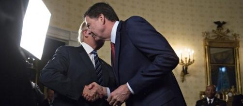 Trump gives FBI Director James Comey a warm, warm welcome / Photo by Andrew Harrer-Pool, dailykos.com via Blasting News library