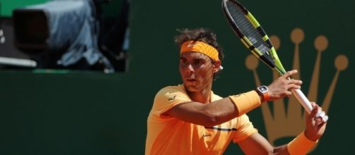 Rafa Nadal preparing to hit a forehand shot during the 2016 Monte Carlo Masters. Photo by Marianne Bevis --CC BY-ND 2.0